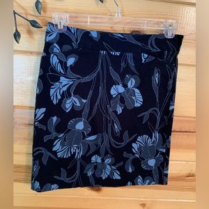 Navy Blue Print Skirt- think Spring or Vaca